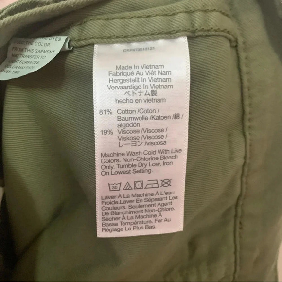 Madewell Griff Superwide-Leg Cargo Pants in Garment Dye Green Size 26 NWT New - Picture 13 of 14